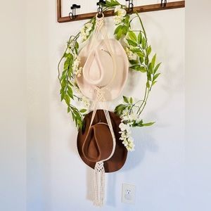 Macrame double hat display